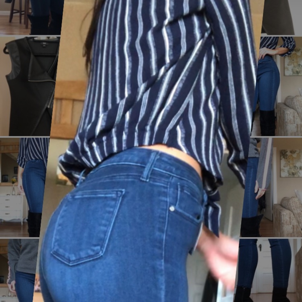 Blue white front tie shirt - Picture 4 of 4